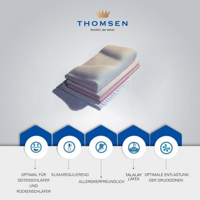 Thomsen Rückenschläfer - Orthopädisches Kopfkissen aus Talalay Latex für Rückenschläfer - Thomsen Shop