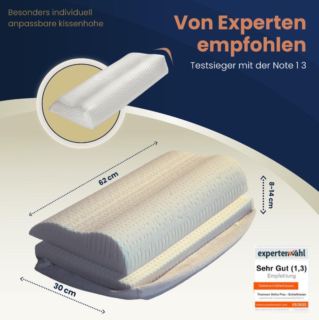 Thomsen Classic Pillow - Orthopädisches Schlafkissen aus Talalay Latex gegen Nackenschmerzen - Thomsen Shop