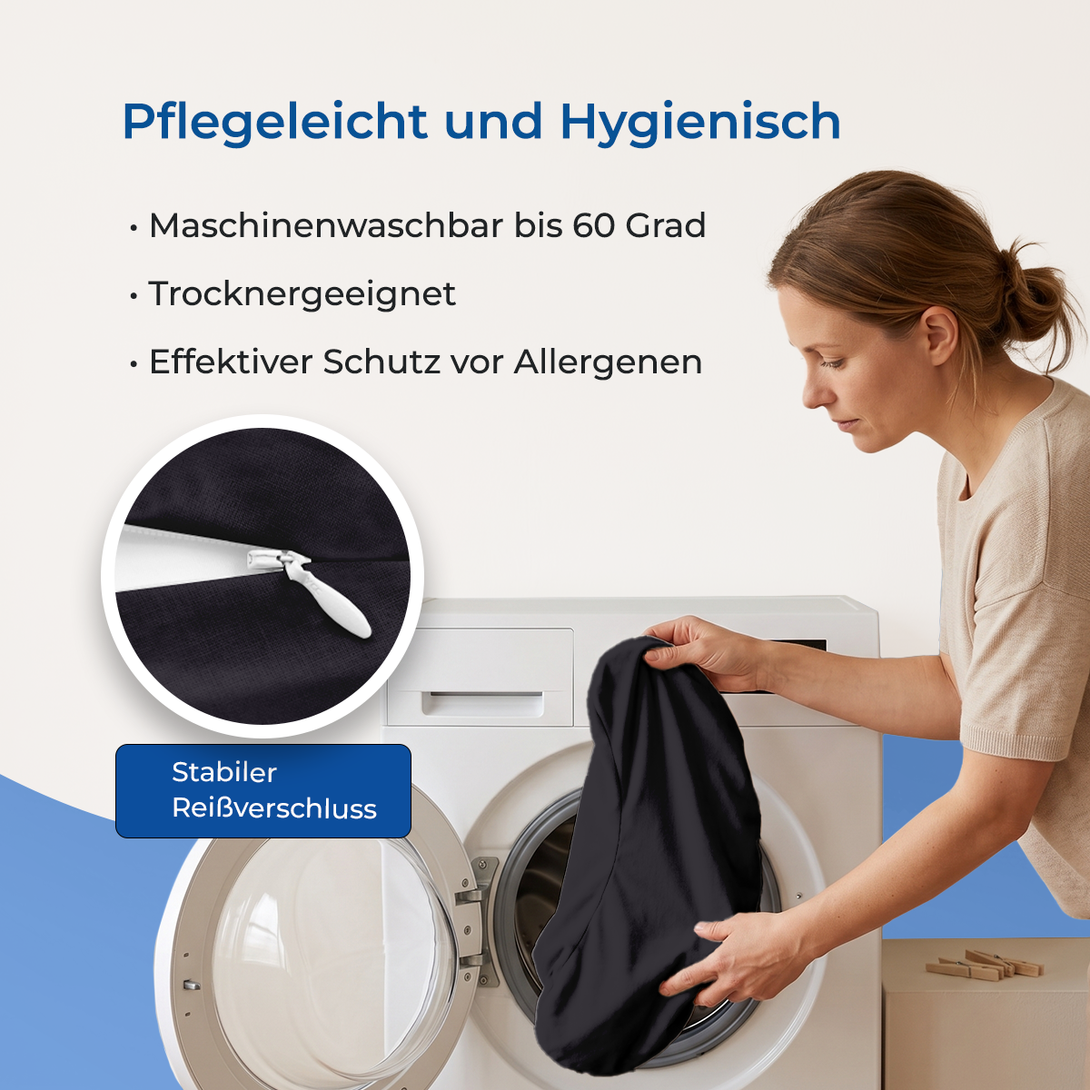 Schlafhörnchen – ideal für zu Hause und auf Reisen, Maße ca. 30 x 60 cm