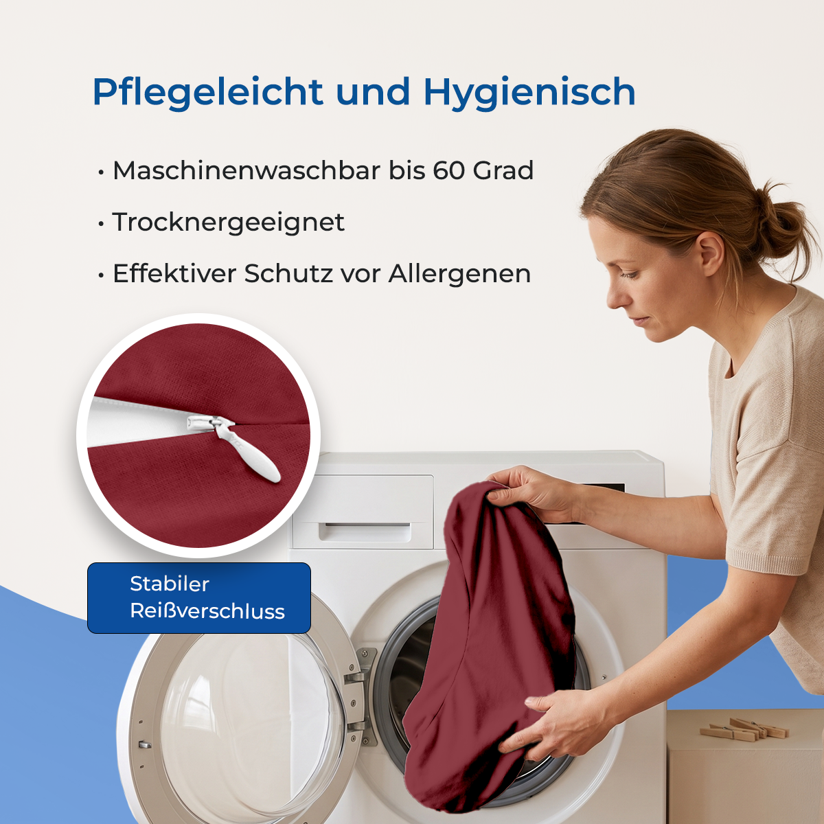 Schlafhörnchen – ideal für zu Hause und auf Reisen, Maße ca. 30 x 60 cm