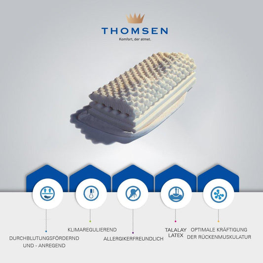 Thomsen Noppenkissen - orthopädisches Noppenkissen aus Talalay Latex für eine geförderte Durchblutung - Thomsen Shop