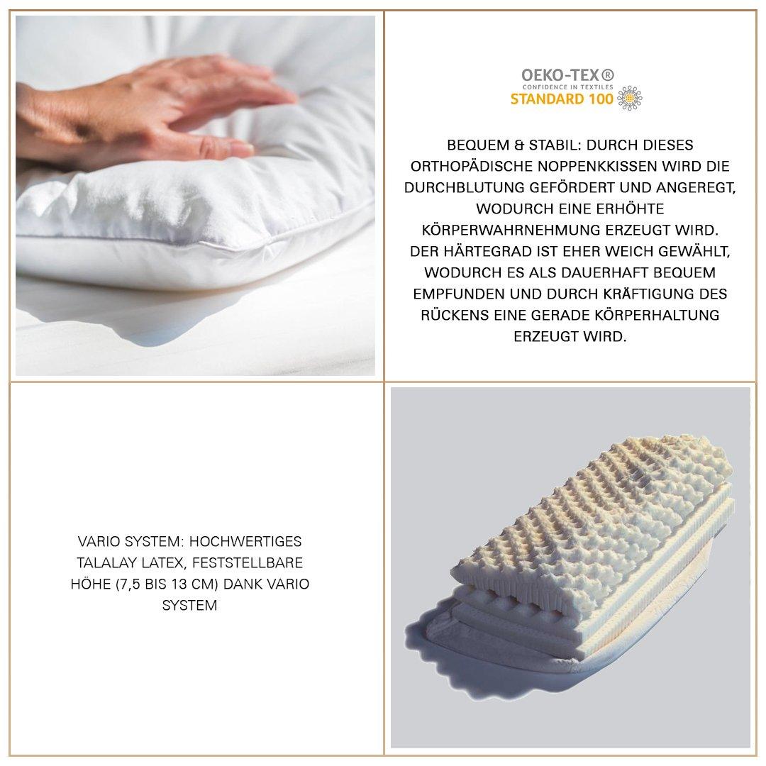 Thomsen Noppenkissen - orthopädisches Noppenkissen aus Talalay Latex für eine geförderte Durchblutung - Thomsen Shop