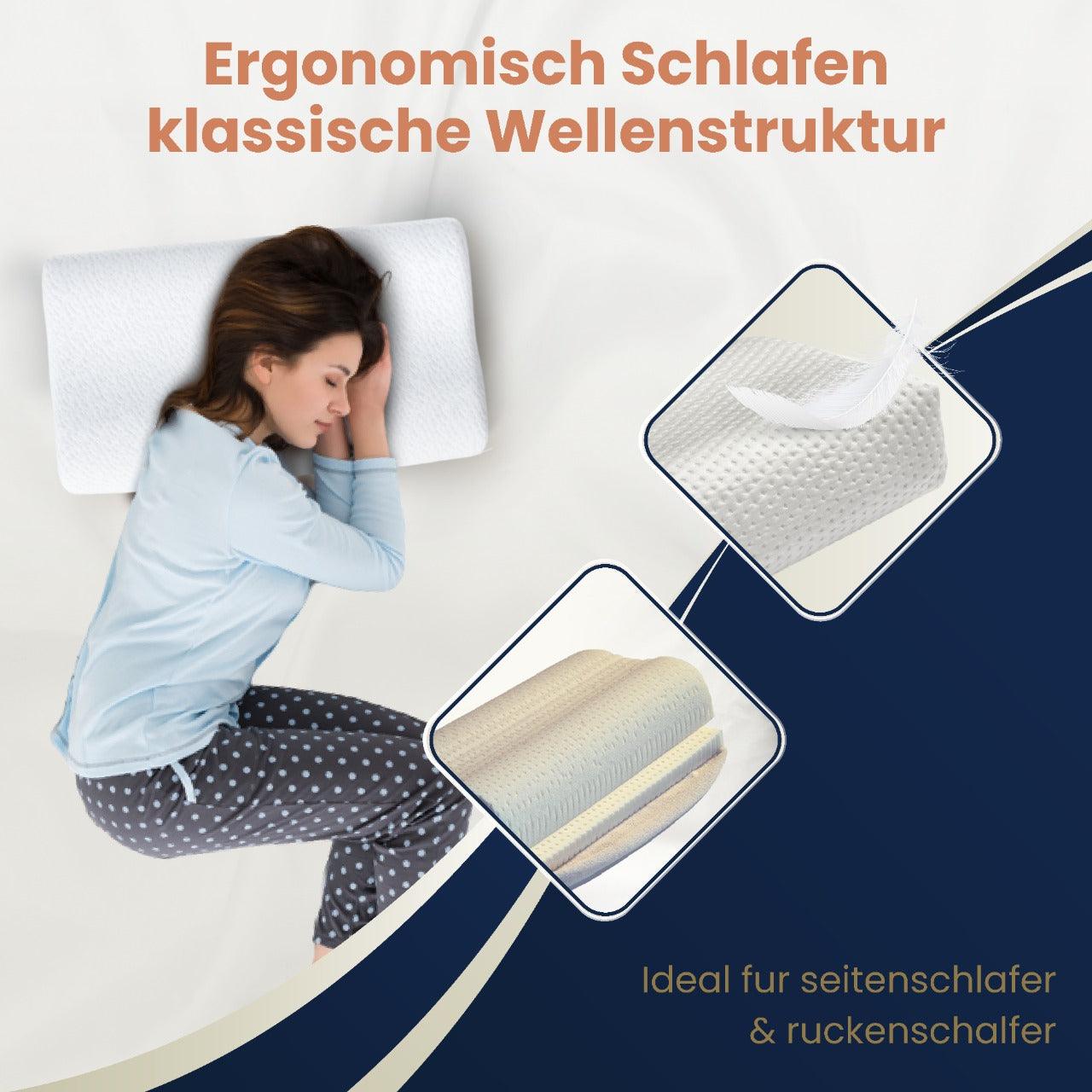 Thomsen Classic Pillow - Orthopädisches Schlafkissen aus Talalay Latex gegen Nackenschmerzen - Thomsen Shop